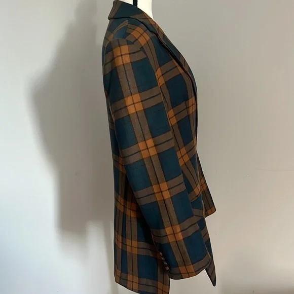 Plaid Blazer Wool Jacket - Picture 9 of 13